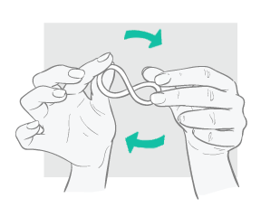 ring insertion using the twist method